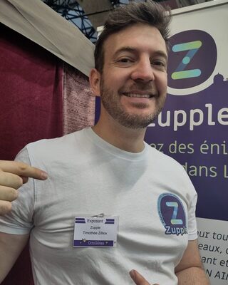 Thomas, sur le stand Zupple d’OctoGônes.