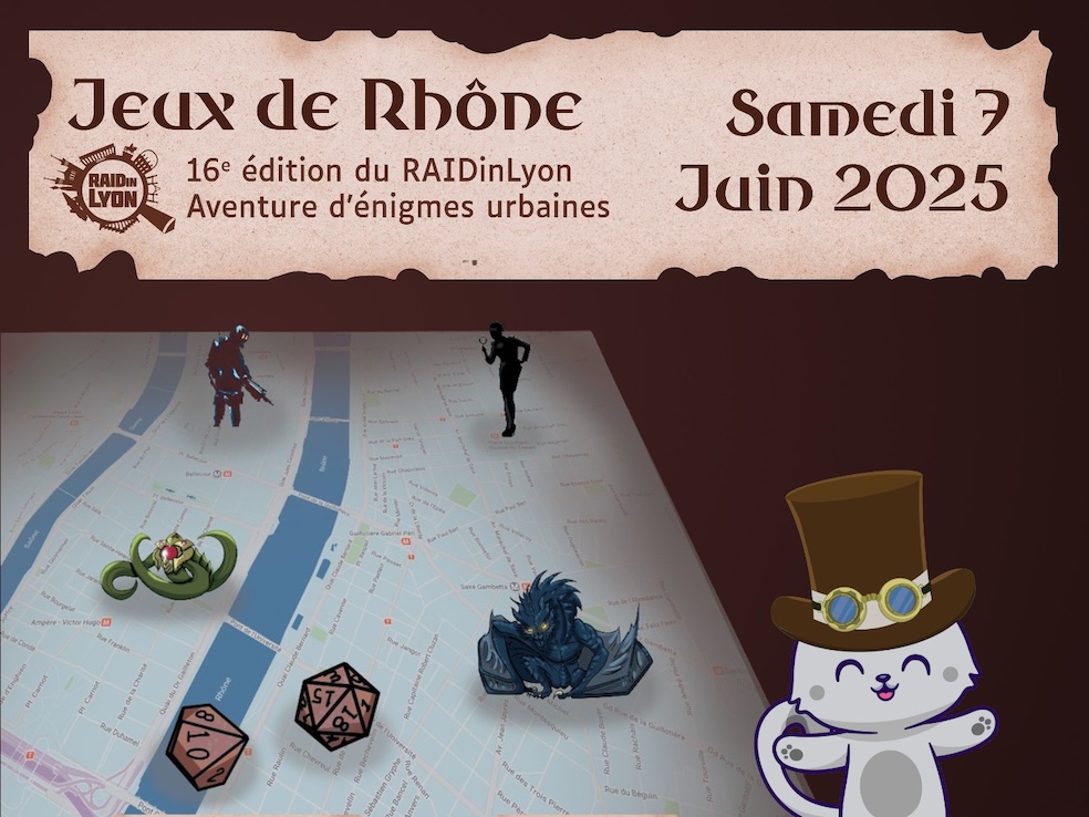 Le RAIDinLyon revient pour une 16e édition le samedi 7 juin. L’aventure d’énigmes urbaines de cette année s’appelle « Jeux de Rhône ».