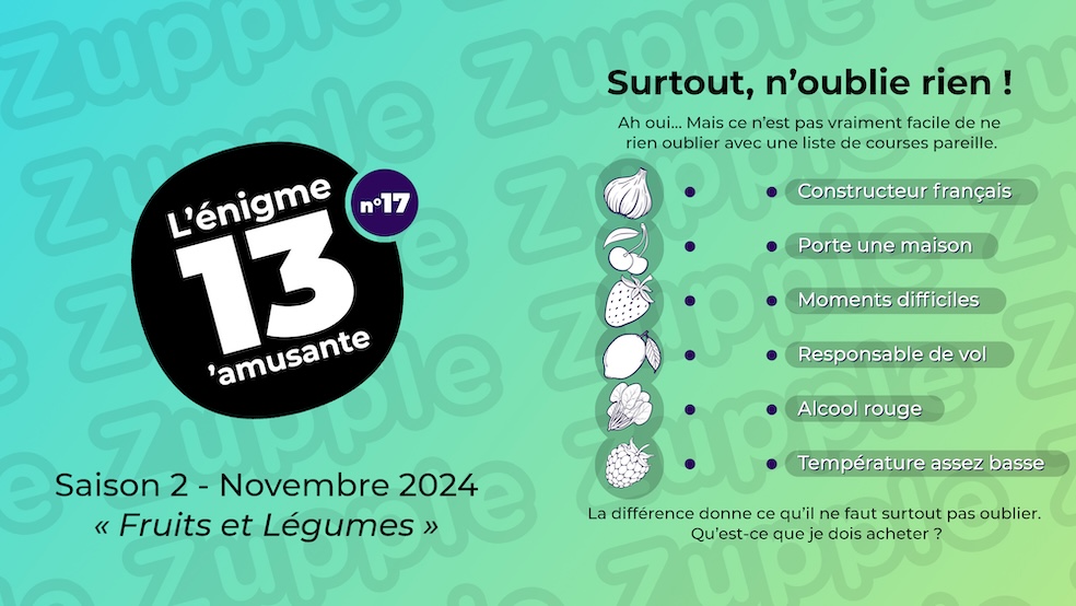 Surtout, n’oublie rien ! Ah oui… mais ce n’est pas vraiment facile de ne rien oublier avec une liste de courses pareille. La différence donne ce qu’il ne faut surtout pas oublier. Qu’est-ce que je dois acheter ?