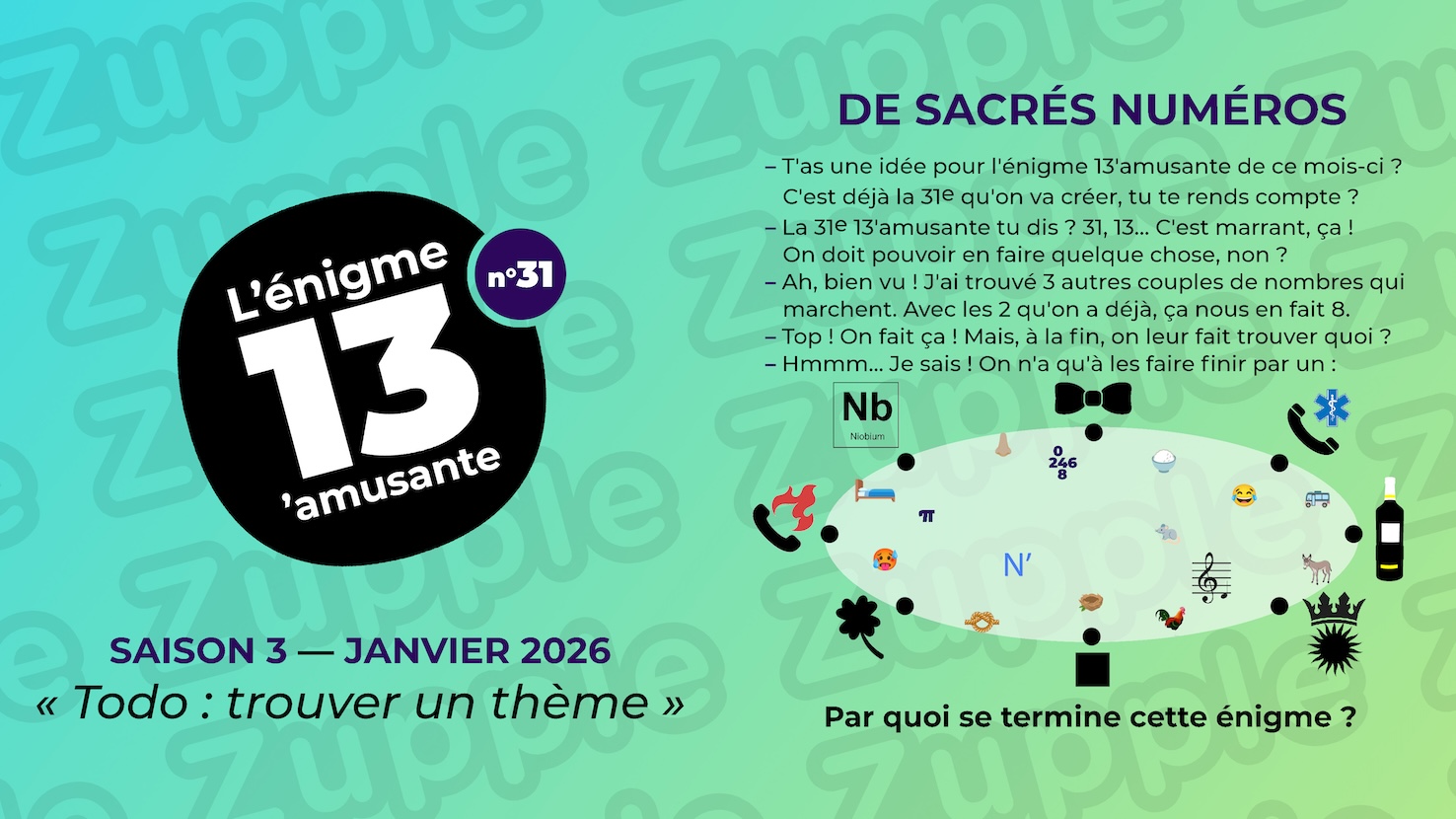 Énigme « De sacrés numéros ».