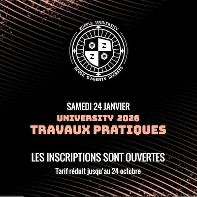 Zupple University revient le samedi 24 Janvier 2026. Le nom de cette 6e édition est « TRAVAUX PRATIQUES » et les inscriptions sont ouvertes ! Il y a même un tarif réduit jusqu’au 24 octobre