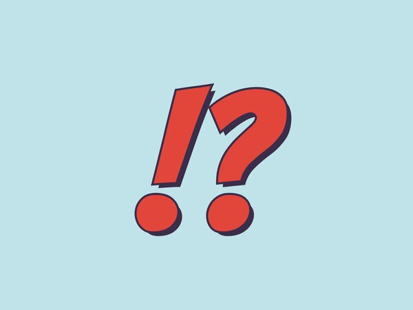 Un point d’exclamation et un point d’interrogation, dans le style du logo du jeu.
