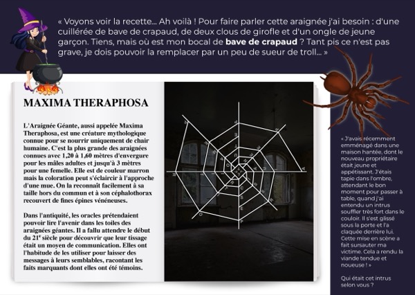 L’affiche-énigme de l’Araignée, au rayon Sciences