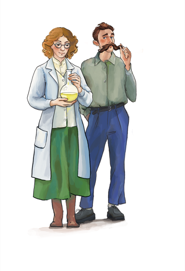 Georges et Paulette, les deux personnages des jeux de piste du Vieux-Lyon